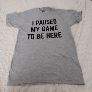 Ann Arbor Gray Video gamer themed T-shirt - Small PS1 Nintendo